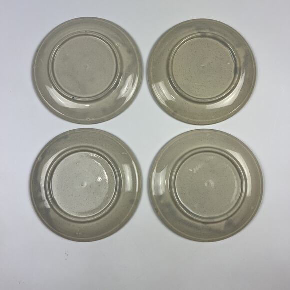 Lot of 4 Vintage Blue Band Speckled Stoneware Cup Saucers 6” Restaurant Style - Picture 6 of 10